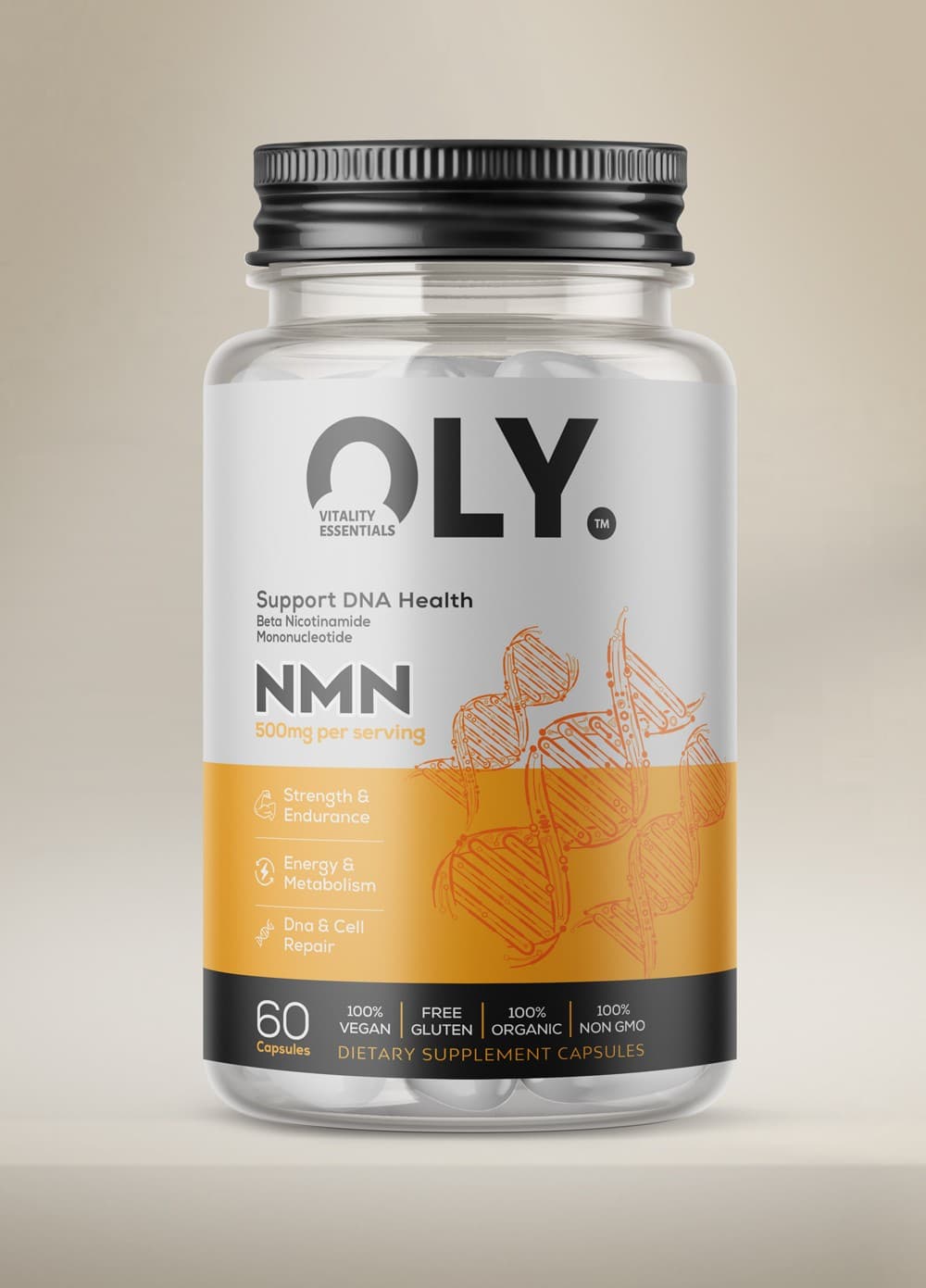 Oly - NMN - 500mg - 60 vcaps – OLY packaging